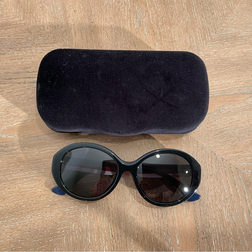 GUCCI ROUND WEB SUNGLASSES GG0279SA BLACK - Picture 6 of 6